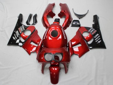 Wholesale 1990-1999 Honda CBR400RR NC29 Motorcycle Fairings - Red Glossy Black