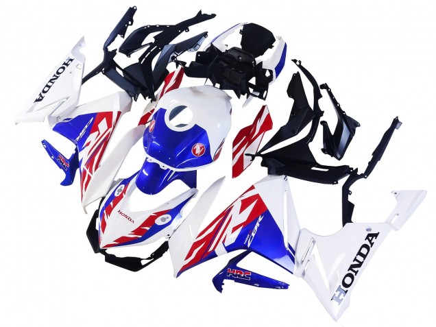 2022 Honda CBR400R Motorcycle Fairing - White Red Blue