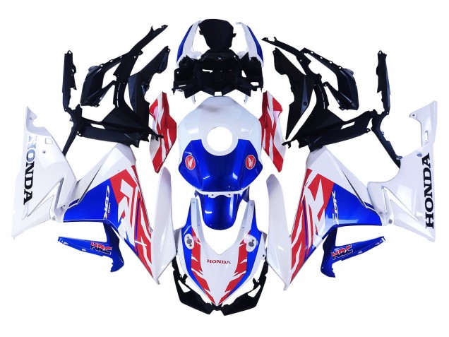 2022 Honda CBR400R Motorcycle Fairing - White Red Blue