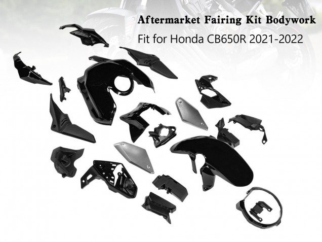2019-2022 Honda CB650R Motorcycle Fairings - Glossy Black
