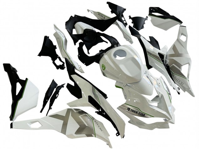 2019-2025 Kawasaki ZX25R ZX-25R Motorcycle Fairings - White Silver Green Black Trick Star