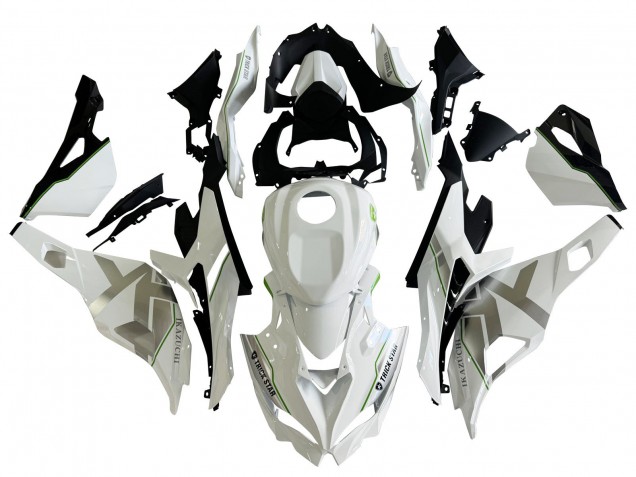 2019-2025 Kawasaki ZX25R ZX-25R Motorcycle Fairings - White Silver Green Black Trick Star
