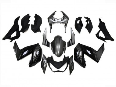 Wholesale 2015-2016 Kawasaki Z250/Z300 Motorcycle Fairings - Glossy Black Grey