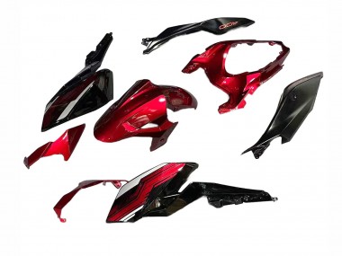 Wholesale 2018-2024 Kawasaki Z400 Motorcycle Fairings - Candy Red Glossy Black