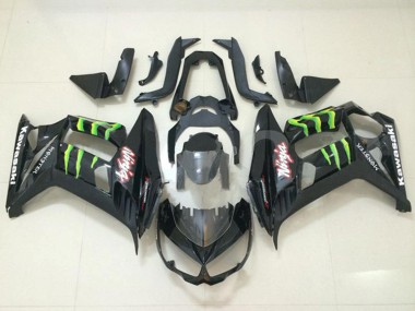 Wholesale 2010-2016 Kawasaki Z1000SX Motorcycle Fairings - Glossy Black Green Monster