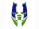 1989-1990 Kawasaki ZXR250 Motorcycle Fairings - Green White Blue