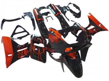 Wholesale 1998-2003 Kawasaki ZZR600 Motorcycle Fairings - Glossy Black Red Corona Extra