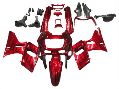 Wholesale 1993-2007 Kawasaki ZZR400 Motorcycle Fairings - Red Black Flame
