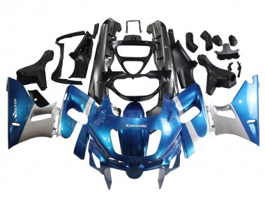 Wholesale 1993-2007 Kawasaki ZZR400 Motorcycle Fairings - Blue Silver Black