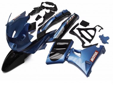 Wholesale 1993-2007 Kawasaki ZZR400 Motorcycle Fairings - Blue Black Red Motul
