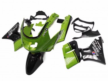Wholesale 1993-2007 Kawasaki ZZR400 Motorcycle Fairings - Green Glossy Black Elf Touch4 Bridgestone