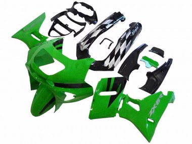 Wholesale 1993-2007 Kawasaki ZZR400 Motorcycle Fairings - Green Glossy Black