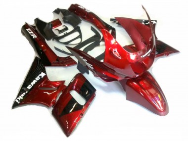 Wholesale 1993-2007 Kawasaki ZZR400 Motorcycle Fairings - Red Glossy Black