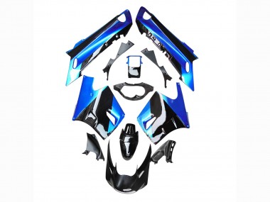 Wholesale 1990-1992 Kawasaki ZZR1100 Motorcycle Fairing - Blue Glossy Black