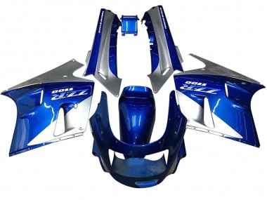 Wholesale 1990-1992 Kawasaki ZZR1100 Motorcycle Fairings - Blue White Grey