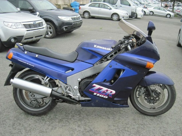 1990-1992 Kawasaki ZZR1100 Motorcycle Fairings - Blue Dark Blue
