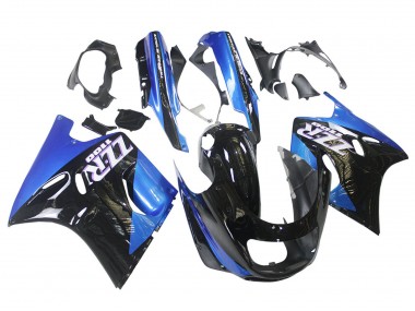 Wholesale 1990-1992 Kawasaki ZZR1100 Motorcycle Fairings - Blue Glossy Black