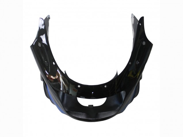 1990-1992 Kawasaki ZZR1100 Motorcycle Fairings - Blue Glossy Black
