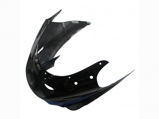 1990-1992 Kawasaki ZZR1100 Motorcycle Fairings - Blue Glossy Black
