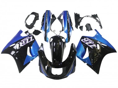 Wholesale 1990-1992 Kawasaki ZZR1100 Motorcycle Fairings - Blue Glossy Black