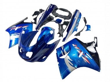 Wholesale 1993-2003 Kawasaki ZZR1100 Motorcycle Fairings - Blue Silver Black