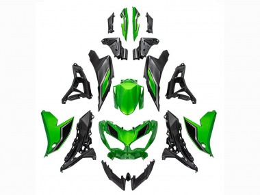 Wholesale 2022-2025 Kawasaki Versys 650 Motorcycle Fairings - Green Glossy Black