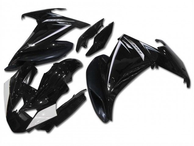 2009-2015 Yamaha FZ6R Motorcycle Fairings - Glossy Black White