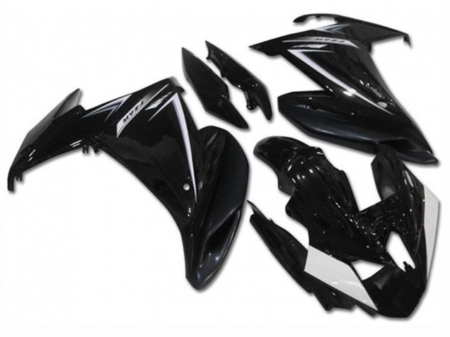 2009-2015 Yamaha FZ6R Motorcycle Fairings - Glossy Black White