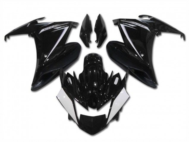 2009-2015 Yamaha FZ6R Motorcycle Fairings - Glossy Black White