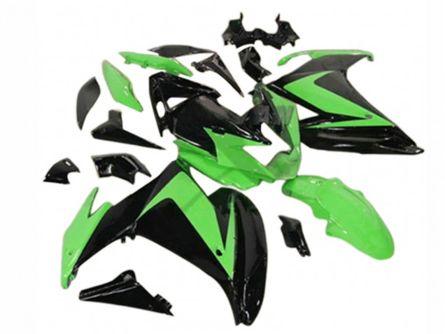 2009-2015 Yamaha FZ6R Motorcycle Fairings - Glossy Black Green