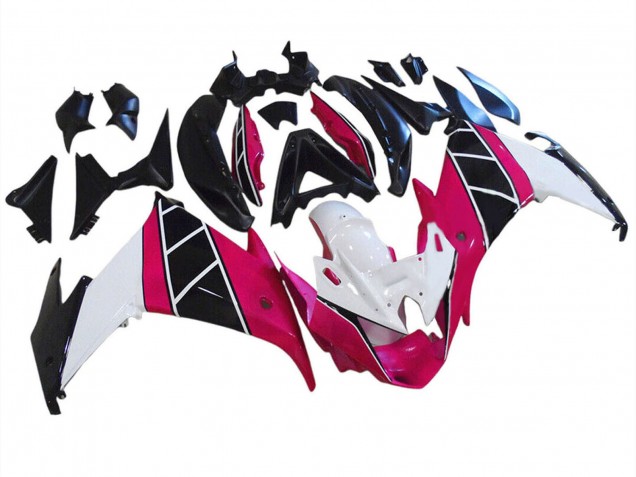 2009-2015 Yamaha FZ6R Motorcycle Fairings - Raspberry White Black