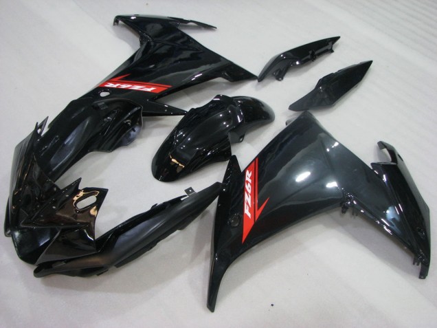 2009-2015 Yamaha FZ6R Motorcycle Fairings - Glossy Black Red