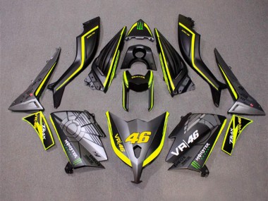 Wholesale 2012-2014 Yamaha TMAX530 Motorcycle Fairings - Matte Grey Yellow Monster 46