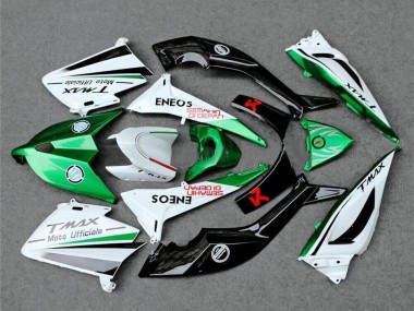 Wholesale 2012-2014 Yamaha TMAX530 Motorcycle Fairings - White Green Black Semakin Didepan ENEOS