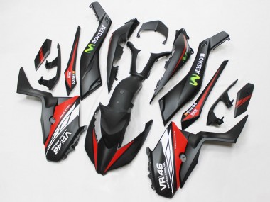 Wholesale 2017-2021 Yamaha XMAX300 Motorcycle Fairings - Matte Black Red MoviStar ENEOS 46