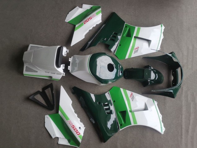 1984-1987 Suzuki RG400 RG500 RG400/500 Motorcycle Fairings - White Dark Green