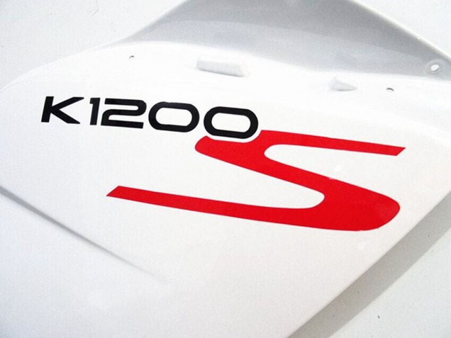 2005-2010 BMW K1200S Motorcycle Fairings - White Glossy Black