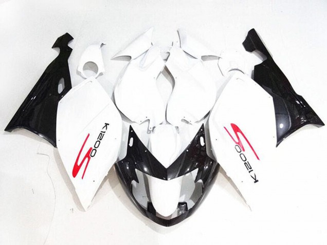 2005-2010 BMW K1200S Motorcycle Fairings - White Glossy Black
