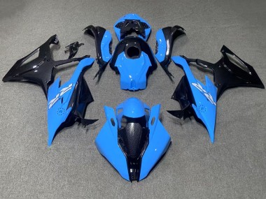 Wholesale 2019-2022 BMW S1000RR Motorcycle Fairings - Blue Black Carbon Fiber