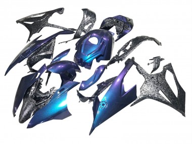 Wholesale 2019-2022 BMW S1000RR Motorcycle Fairings - Gradient Blue Purple Forged Carbon Fiber