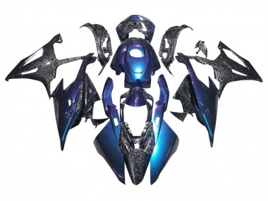 Wholesale 2019-2022 BMW S1000RR Motorcycle Fairings - Gradient Blue Purple Forged Carbon Fiber