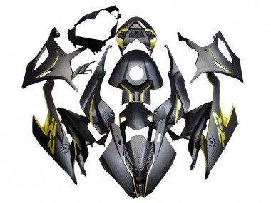 Wholesale 2019-2022 BMW S1000RR Motorcycle Fairings - Black Yellow Carbon Fiber