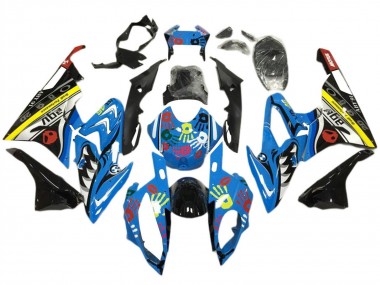 Wholesale 2017-2018 BMW S1000RR Motorcycle Fairings - Blue Yellow Black Shark
