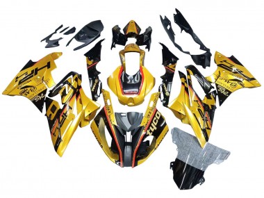 Wholesale 2017-2018 BMW S1000RR Motorcycle Fairings - Gold Black Tyco