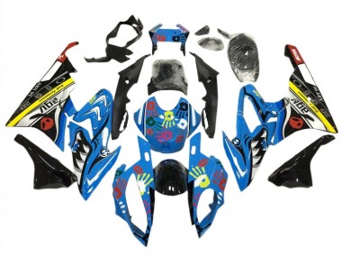 Wholesale 2015-2016 BMW S1000RR Motorcycle Fairing Kits - Yellow Blue Black Shark