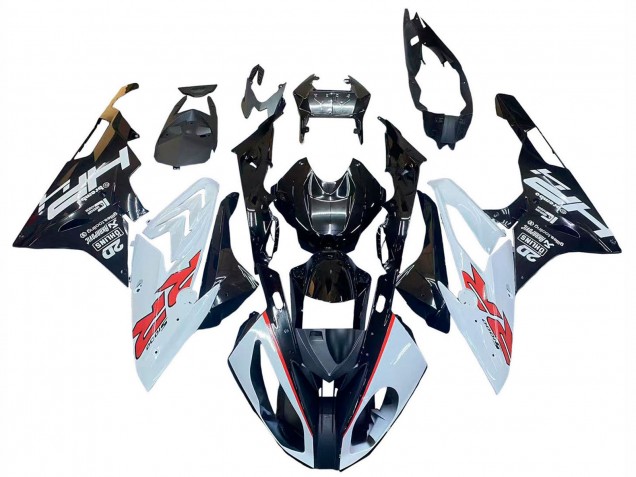 2015-2016 BMW S1000RR Motorcycle Fairings - White Glossy Black