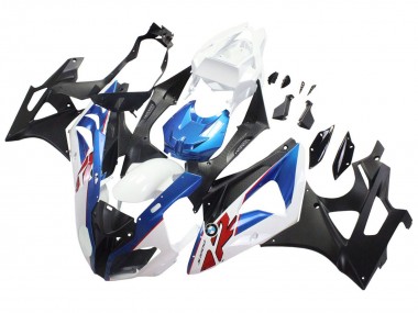 Wholesale 2009-2014 BMW S1000RR Motorcycle Fairings - White Blue Matte Black