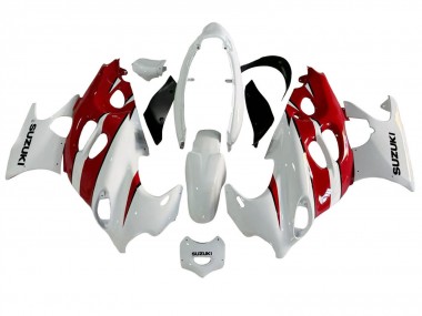 Wholesale 2004-2006 Suzuki GSX600F/GSX750F Motorcycle Fairings - White Red