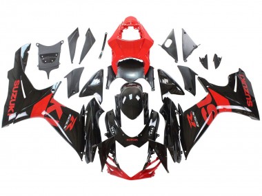 Wholesale 2011-2024 Suzuki GSXR 600 / GSXR 750 Motorcycle Fairing Kits - Red Glossy Black