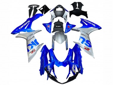 Wholesale 2011-2024 Suzuki GSXR 600 / GSXR 750 Motorcycle Fairings - Blue Silver Ecstar